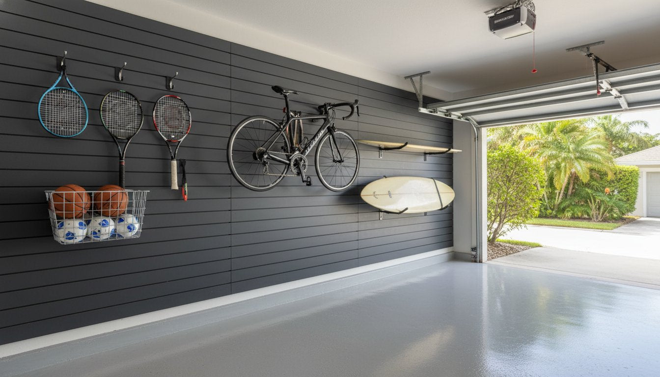 Slatwall Accessories for Sports Equipment: The Professional Prescription for Garage Chaos