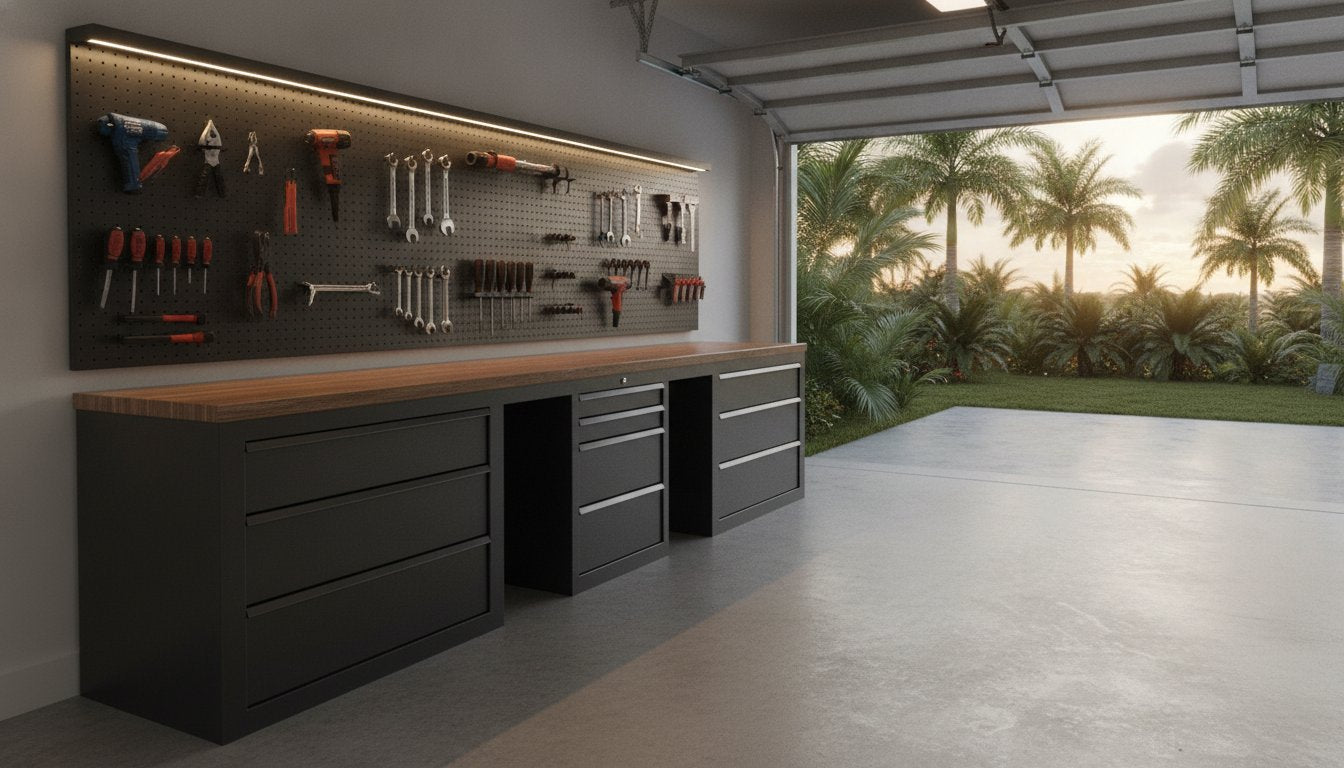 Custom Garage Workbenches in Davie: The Professional Prescription for Your Workspace