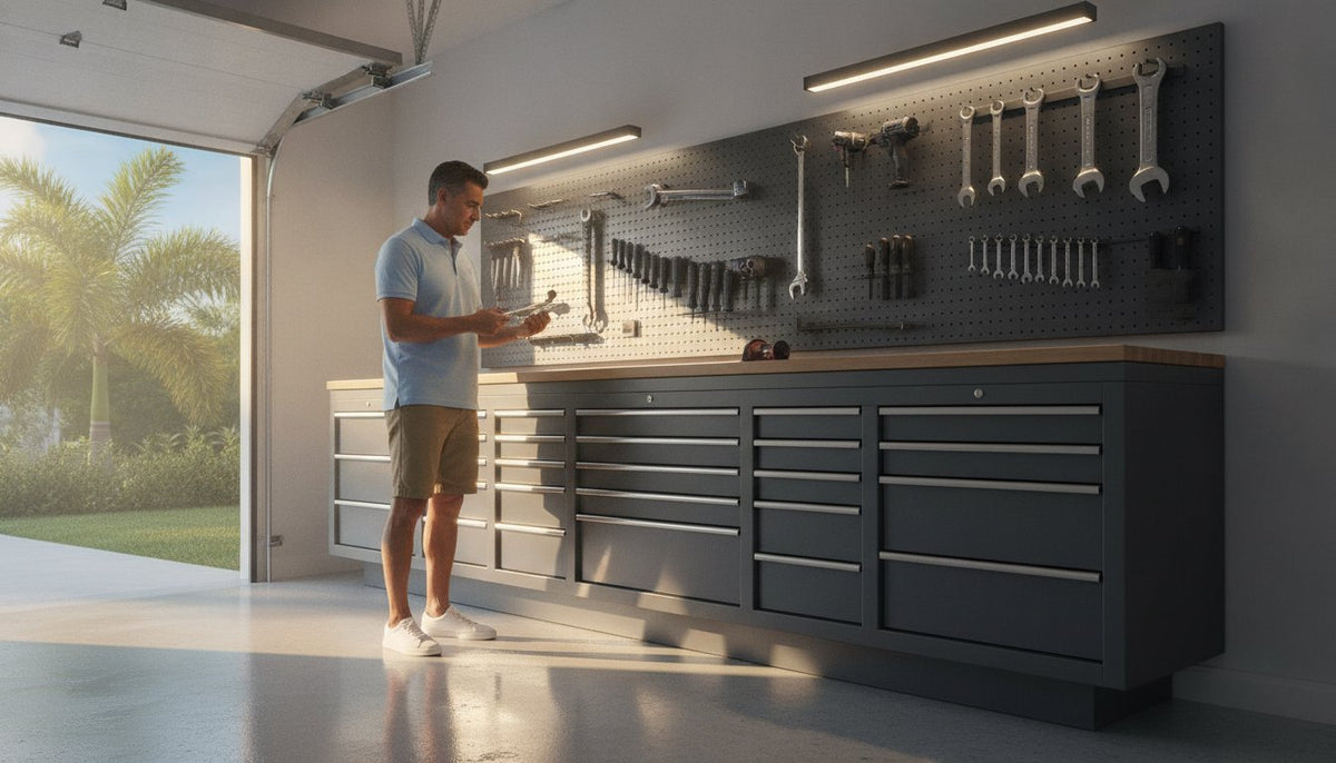 Custom Garage Workbenches in Miami: The Professional Prescription for Productivity