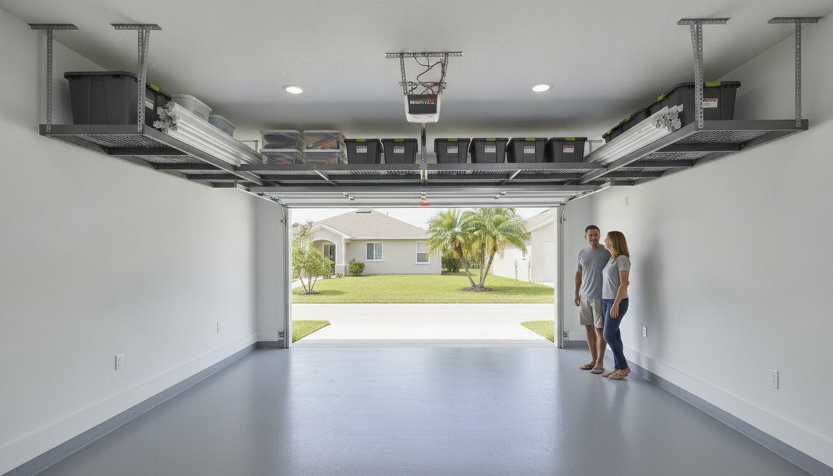 Overhead Garage Storage Racks Broward County: The Professional Prescription for Space