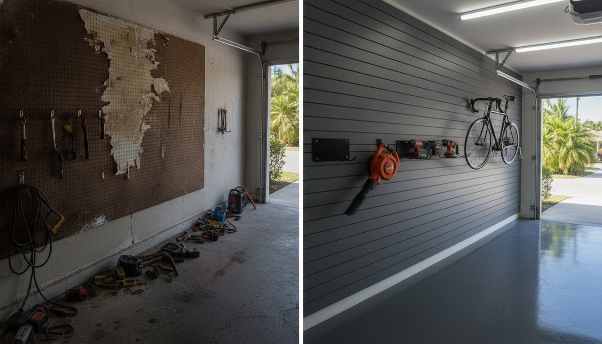 Slatwall vs. Pegboard for Garage Storage: The Professional 2026 Comparison